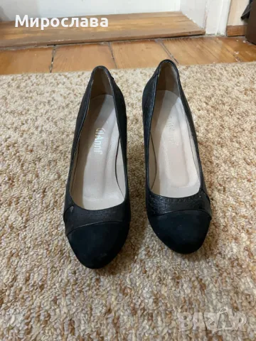 Черни обувки на ток , снимка 2 - Дамски обувки на ток - 48199700