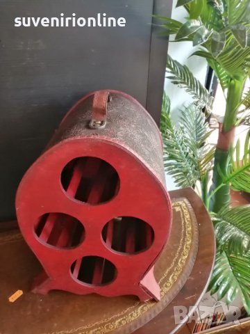 Дървена стойка за бутилки