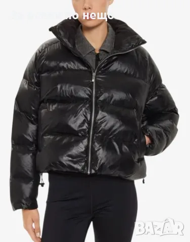 PUMA Shiny Puffer Jacket Black Черно Зимно Лъскаво Дамско Лачено Яке Код P3062