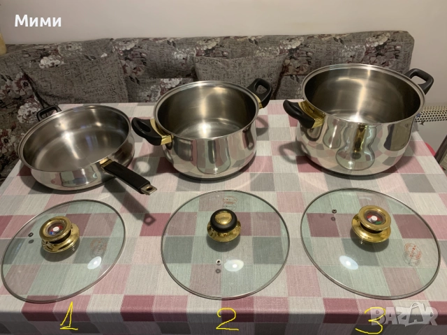 Тиган и 2 бр тенджери всички на испанската фирма FAGOR