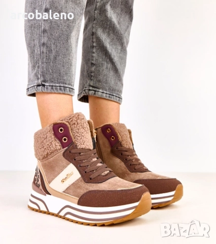 Дамски високи маратонки с подплата от Mirasen, 4цвята , снимка 3 - Маратонки - 52024364