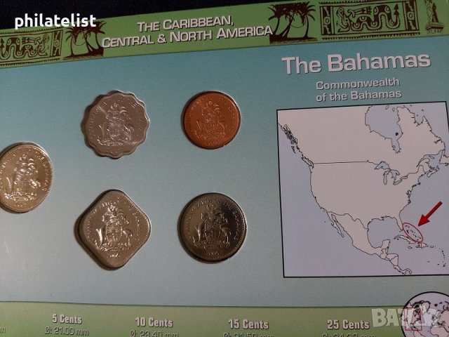 Бахамски о-ви - Комплектен сет от 5 монети, снимка 2 - Нумизматика и бонистика - 37783042