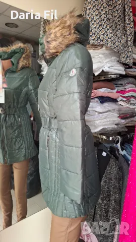 Зелено шушлеково яке с качулка, снимка 3 - Якета - 48777258
