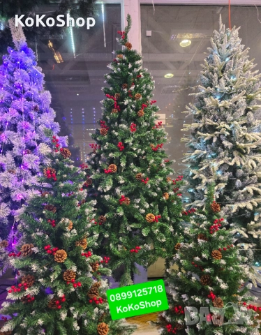 Елха с шишарки и плодове/изкуствена елха/Коледна елха, снимка 2 - Декорация за дома - 52300689