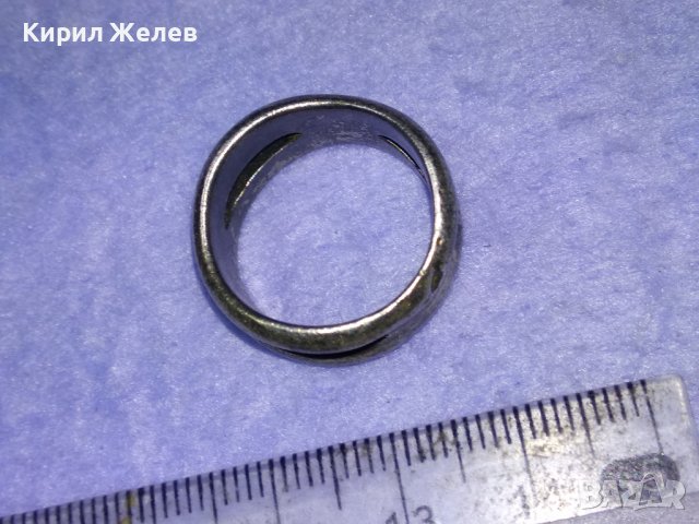 СТАР СРЕБЪРЕН АЖУРЕН ВИНТИДЖ АРТ ПРЪСТЕН ОКСИДИРАНО СРЕБРО 925 ПРОБА 40013, снимка 14 - Пръстени - 42843735