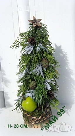 Зелена елха на пънче, снимка 2 - Коледни подаръци - 52252771