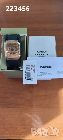 Мъжки класически златен дигитален часовник Casio A100WEFG-9AEF