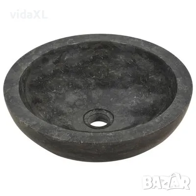 vidaXL Мивка, 40x12 см, мрамор, черна(SKU:142774), снимка 3 - Мивки - 48847663