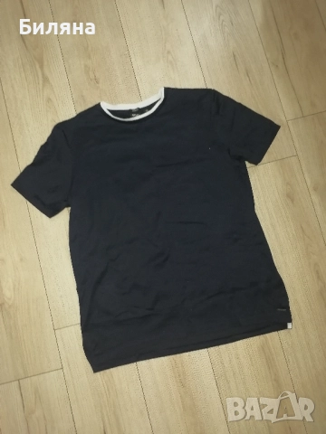 Тъмносиня тениска HUGO BOSS, снимка 3 - Тениски - 51554168