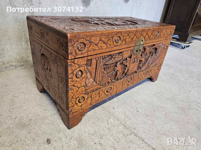 Оргинална Китайска ракла с дърворезба, снимка 5 - Ракли - 51395856