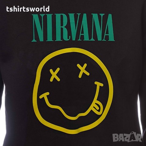 Нов мъжки суичър с трансферен печат на музикалната група Nirvana (Нирвана), снимка 7 - Суичъри - 31757713