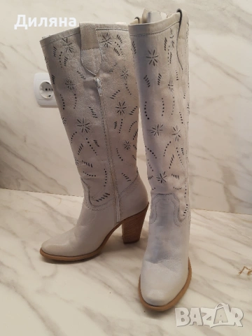 Пролетни кожени ботуши, снимка 2 - Дамски ботуши - 54134946