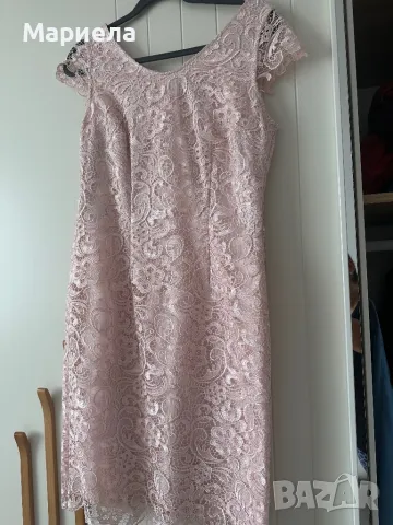 Рокля Дантела Розово  Vera Mont S/M, снимка 3 - Рокли - 47291729