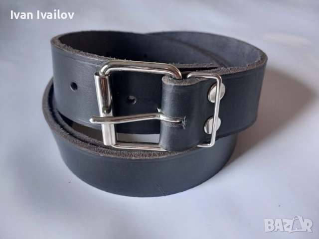 Мъжки колан от масивен телешки бланк (естествена кожа) – 135 см