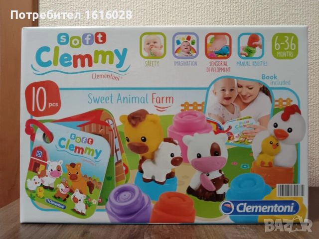 CLEMENTONI SOFT Clemmy Конструктор 10ч. Животни от фермата с книжка, снимка 2 - Образователни игри - 53939925