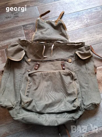 Стара немска брезентова раница   15/4, снимка 5 - Раници - 48974327