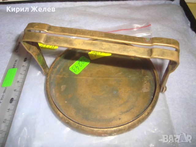 СТАРА АСТРОЛОГИЧНО ОРНАМЕНТИРАНА БРОНЗОВА ДЕКОРАТИВНА ЧИНИЙКА ЗОДИЯ ТЕЛЕЦ МАЙСТОРСКА РАБОТА 32243, снимка 3 - Антикварни и старинни предмети - 38258093