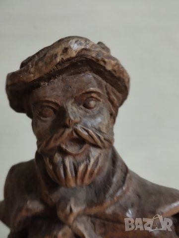 Стара дървена статуетка,ръчна изработка, снимка 3 - Други ценни предмети - 44251966