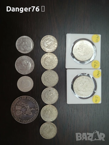 Продавам  11 броя сребърни монети 