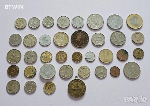 Лот от стари чуждестранни монети – различни държави !