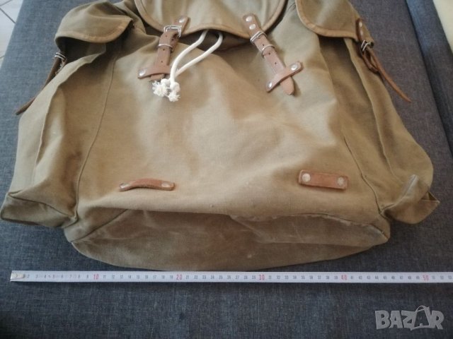 Стара туристическа, бризентова, раница, винтидж. , снимка 3 - Раници - 32157528