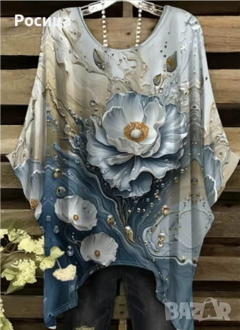 Дамски блузон туника размер 3ХЛ има разтегливост трико нова.