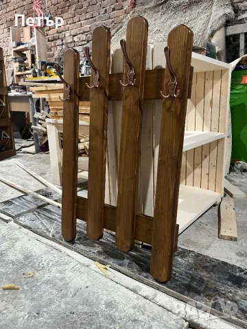 Закачалка четворна за стена от чам, снимка 4 - Закачалки - 50096165