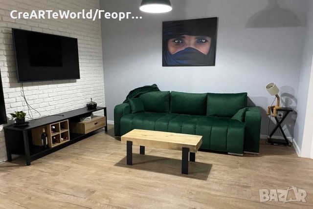 Помощна маса,холна маса,маса за кафе, Рустик индустриален стил скандинавски дизайн, снимка 4 - Маси - 32100953