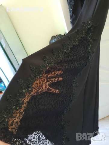Дамска официална дълга рокля в черен цвят , снимка 3 - Рокли - 33923316