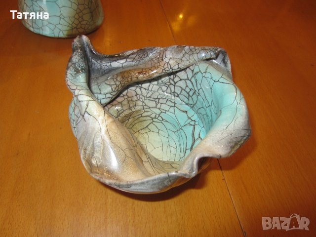 АВТОРСКА КЕРАМИКА /БЪЛГАРИЯ/ -;СЕРВИЗ  ОТ СБХ;ЮТИЯ;ВАЗА ПЕПЕЛНИК;, снимка 13 - Сервизи - 31863326