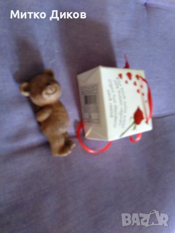 Малко мече за подарък с роза и плик, снимка 5 - Фигурки - 44149343