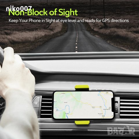 Универсална стойка за телефон за автомобил-кола-iPhone-Xiaomi-Samsung и др , снимка 6 - Аксесоари и консумативи - 30498221