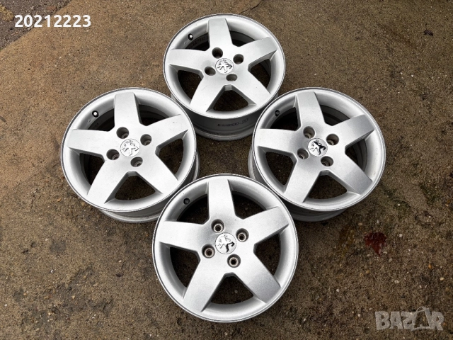 4 броя алуминиеви джанти за Peugeot 207,208,301,1007  15, снимка 6 - Гуми и джанти - 52690258