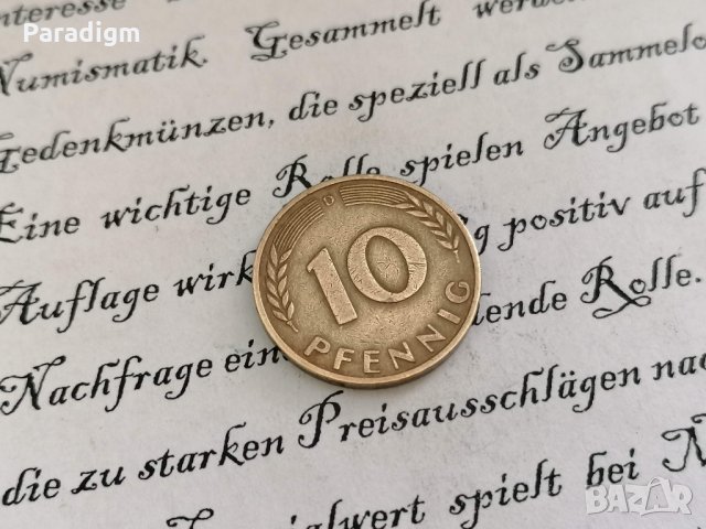 Монета - Германия - 10 пфенига | 1950г.; серия D