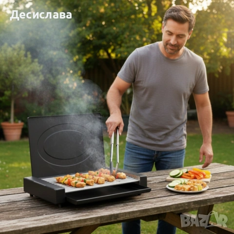 Електрическа скара с капак Oliver Voltz OV51015QC – 1800W мощност , снимка 2 - Скари - 53050968