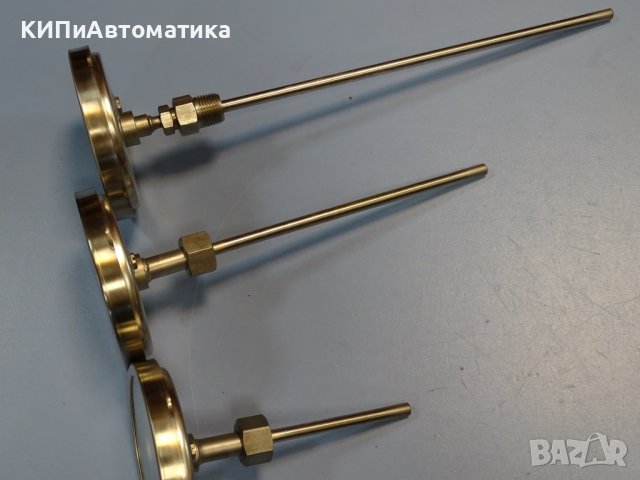 биметален термометър NUOVA FIMA Ø110mm G1/2 KL1 0/+200°C L- 100-300mm, снимка 7 - Резервни части за машини - 37104073