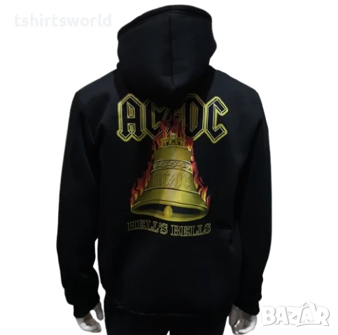 Нов мъжки суичър с ЦИП на AC/DC, GUNS N'ROSES, METALLICA,  NIGHTWISH, MOTORHEAD