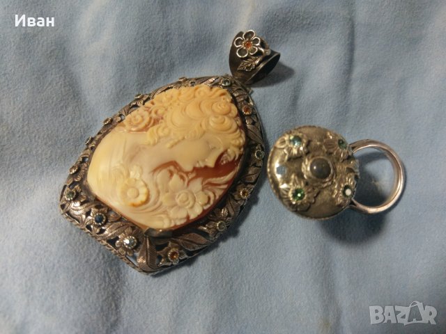 Медальон камея - рапан, снимка 5 - Колиета, медальони, синджири - 31878170