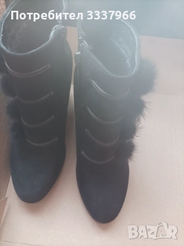 Дамски удобни боти на ток, снимка 8 - Дамски боти - 53197999