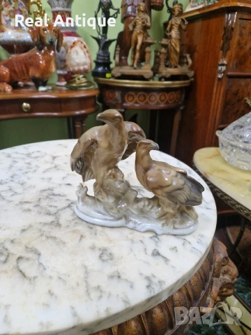 Стара много рядка антикварна немска порцеланова фигура Fraureuth , снимка 2 - Други ценни предмети - 51126362