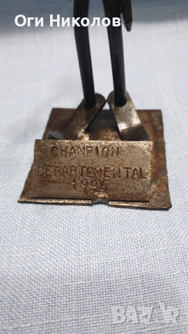 Металопластика на фехтовач .Ръчно изработена, снимка 2 - Антикварни и старинни предмети - 52677400