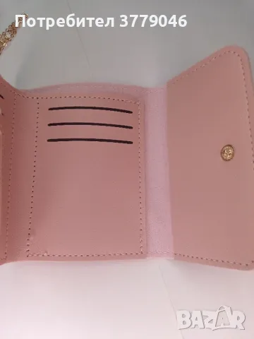 Розово дамско портмоне с бижута , снимка 6 - Портфейли, портмонета - 49517419