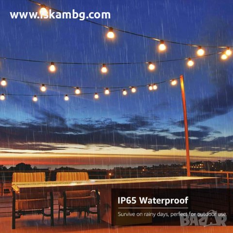 Светещи лампи със соларен панел, декорация за градина гирлянди с 10 ретро лампи - КОД 3704, снимка 4 - Соларни лампи - 37053154