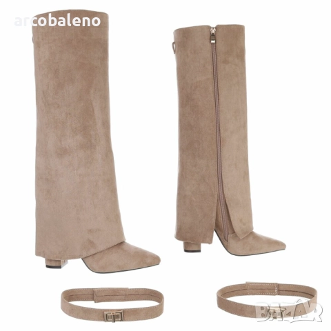 Дамски ботуши на висок ток, 2цвята , снимка 12 - Дамски ботуши - 52036924