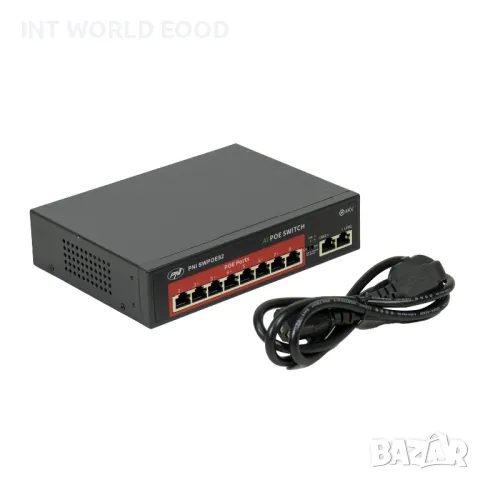 PNI SWPOE82 PoE Суич 8 PoE 100 Mbps порта и 2 UP Link 100 Mbps порта 120W AI Extend функция до 250M , снимка 4 - Други - 50311157