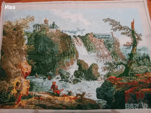 гоблен "Водопад в Тиволи", снимка 2 - Гоблени - 38038809