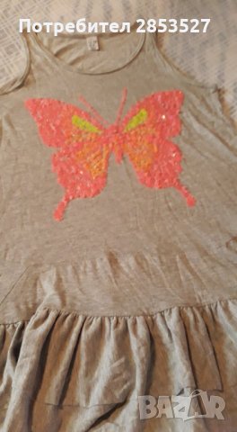 ZARA Рокля с пеперуда/памук, снимка 4 - Детски рокли и поли - 32026797