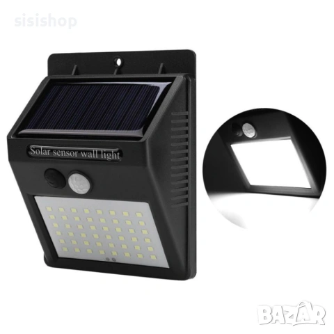 Соларна LED лампа със сензор за движение и 3 режима на работа 1582, снимка 3 - Външни лампи - 53978765
