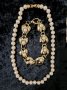 Комплект бижута с перли , снимка 1 - Бижутерийни комплекти - 39410379