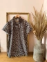 H&M Нова рокля тип риза леопардов принт, снимка 10
